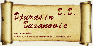 Đurašin Dušanović vizit kartica